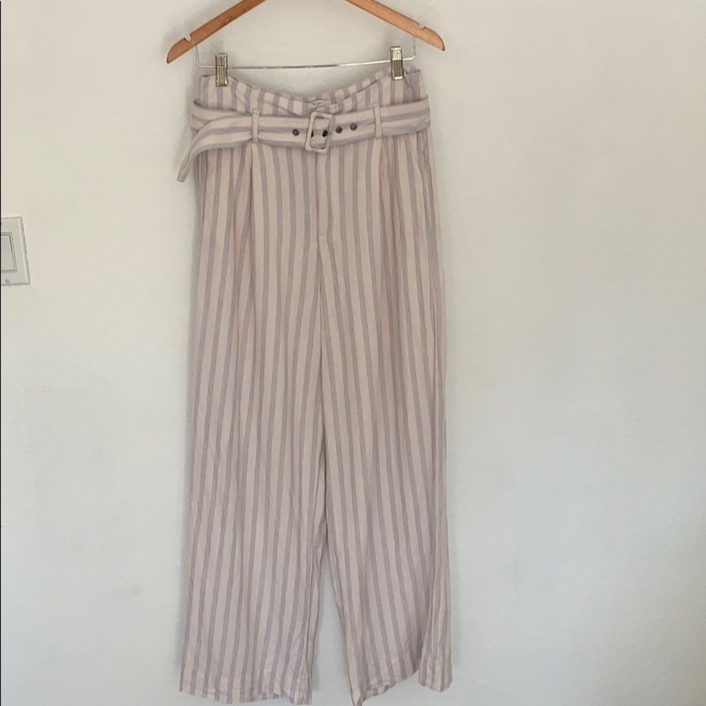 Linen striped pants